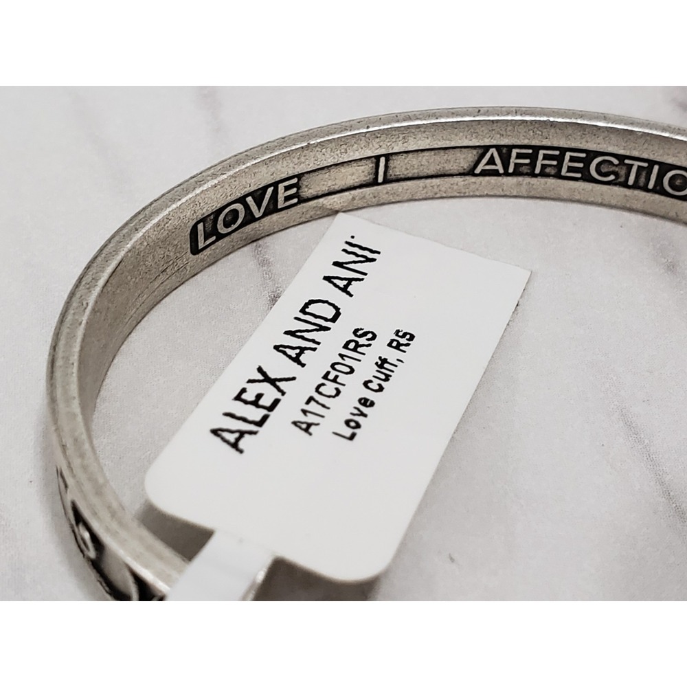 NEW Alex & Ani LOVE CUFF BRACELET PINK SWAROVSKI CRYSTAL EROS ARROWS - Picture 4 of 5